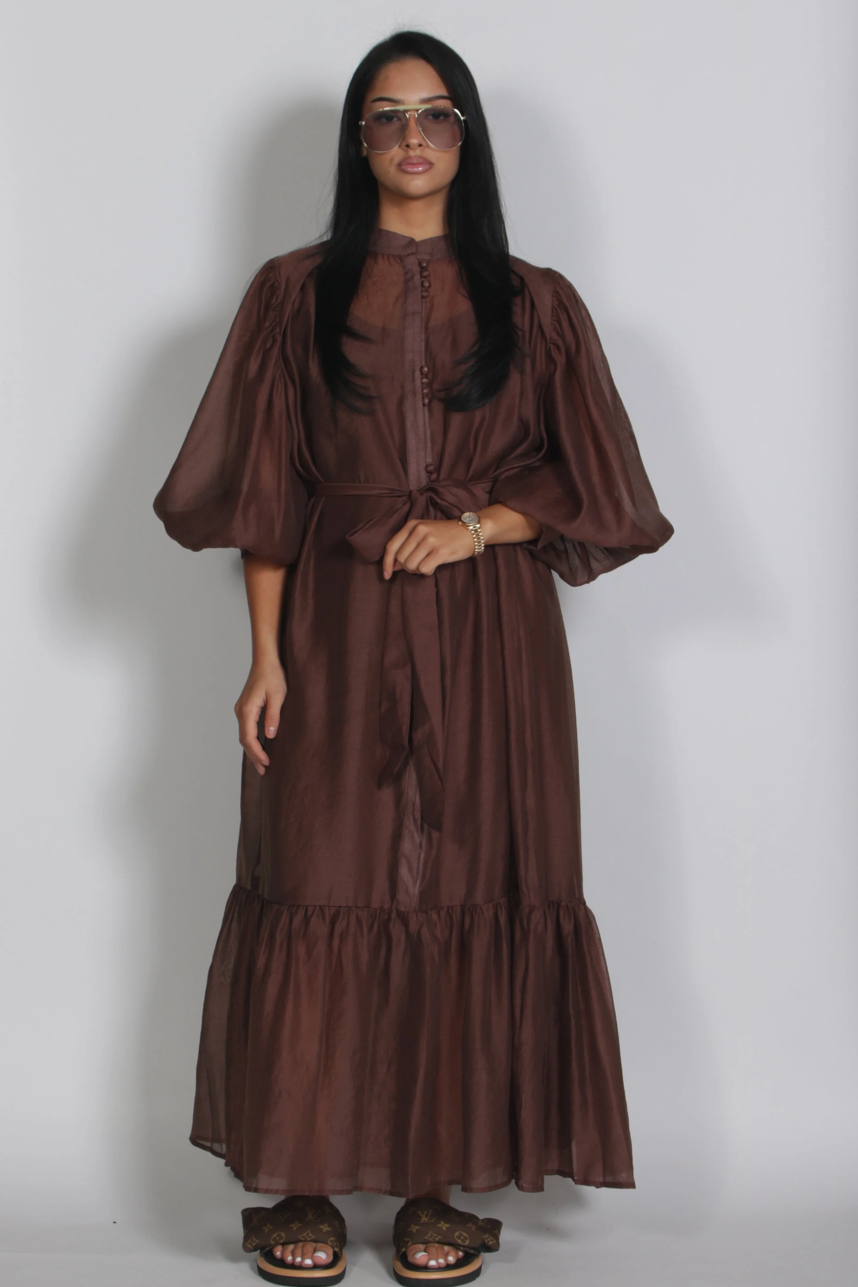 Amira dress Brown