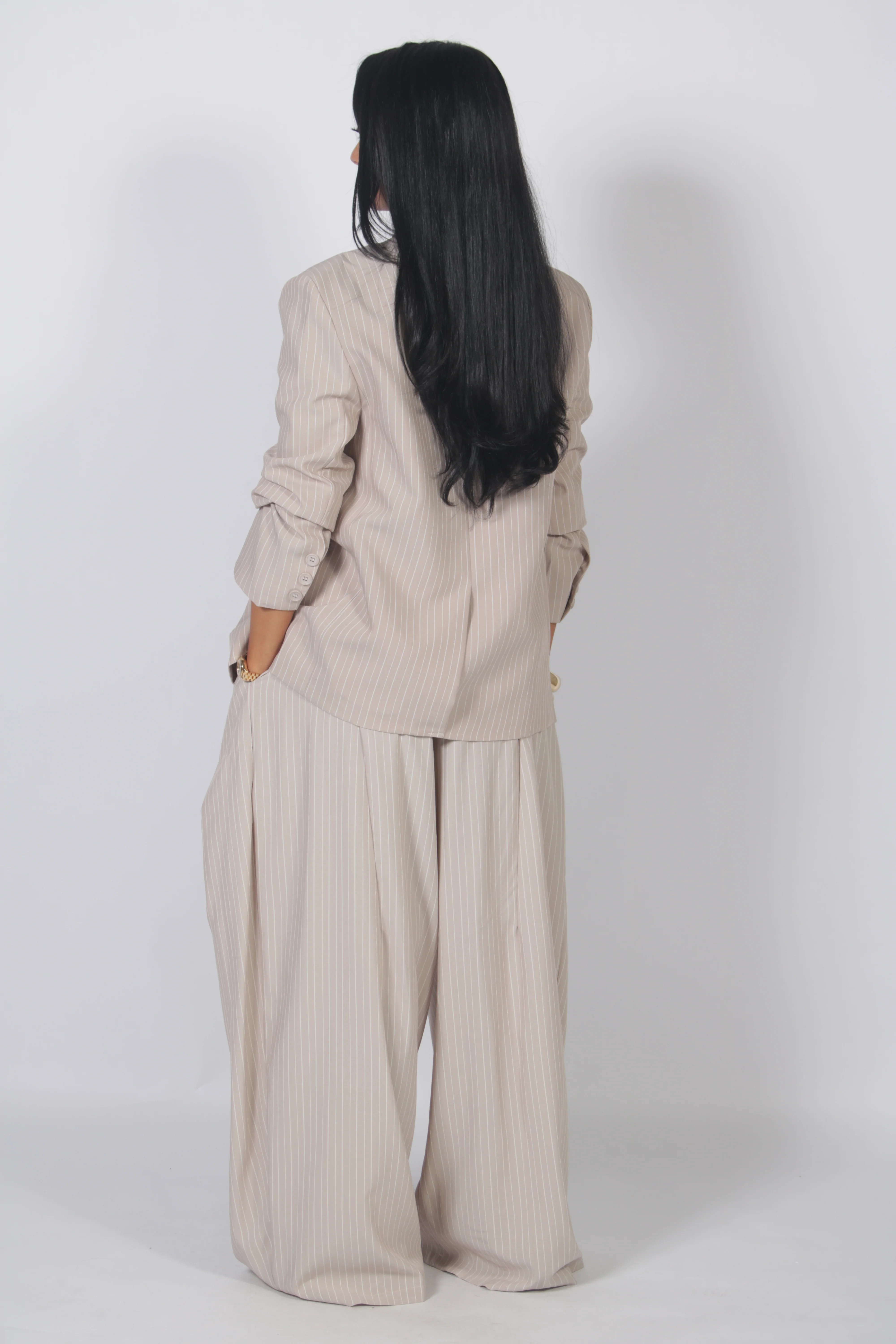 Ivy blazer striped Beige - Image 3