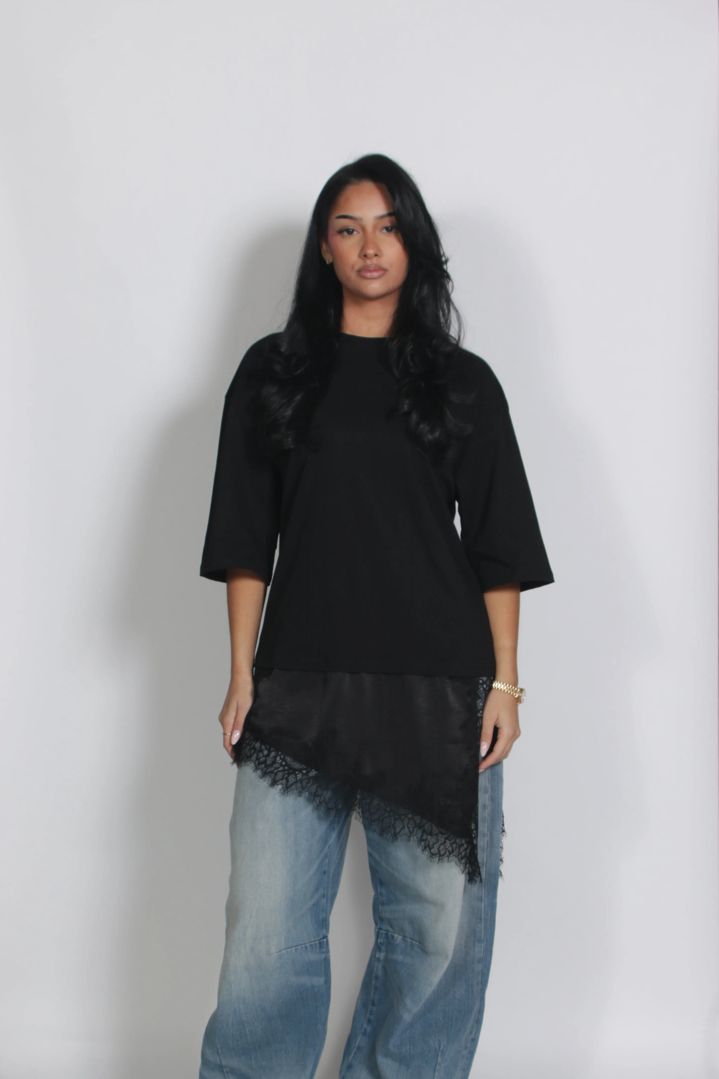 Lace shirt Black