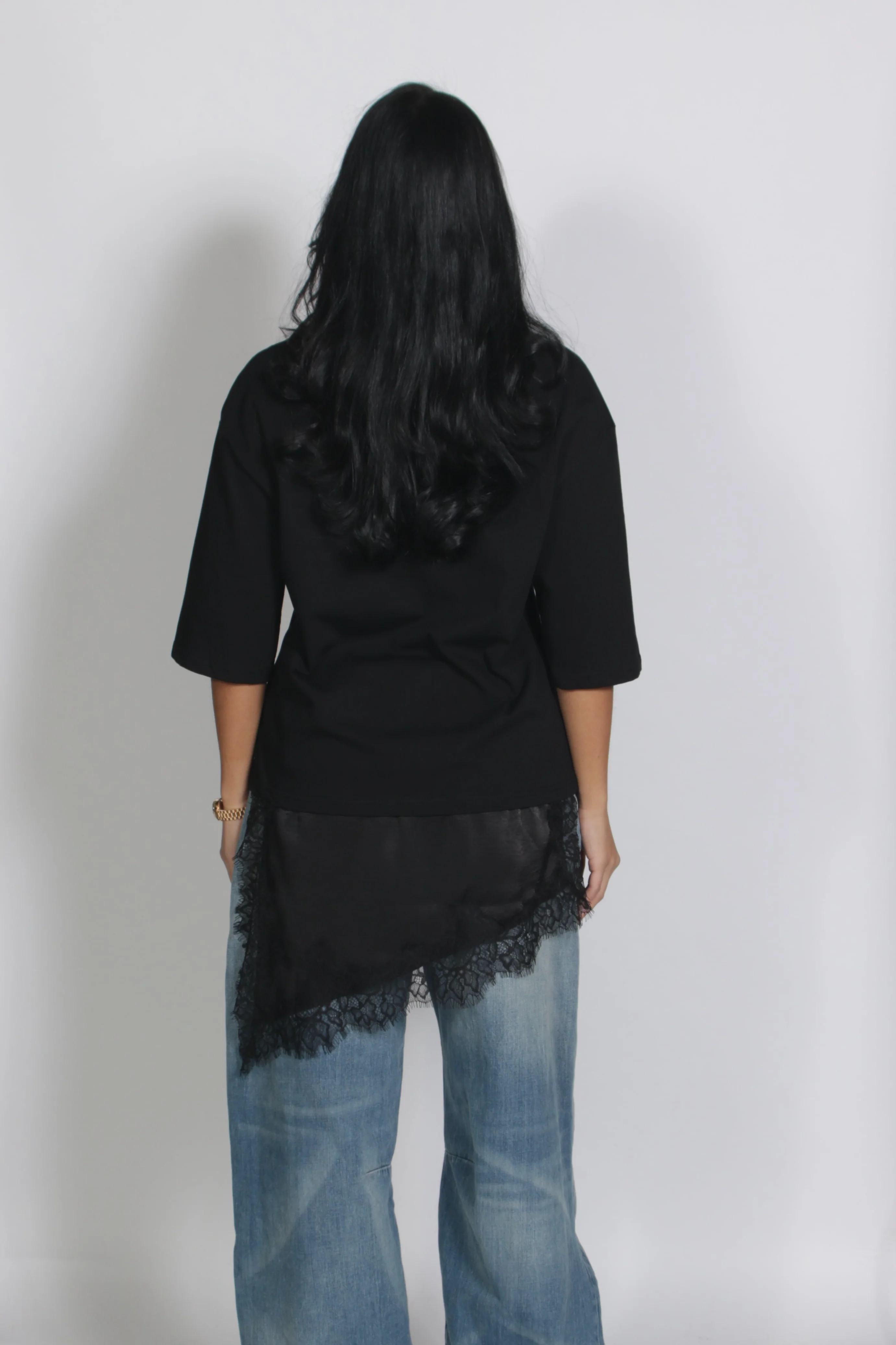 Lace shirt Black - Image 2