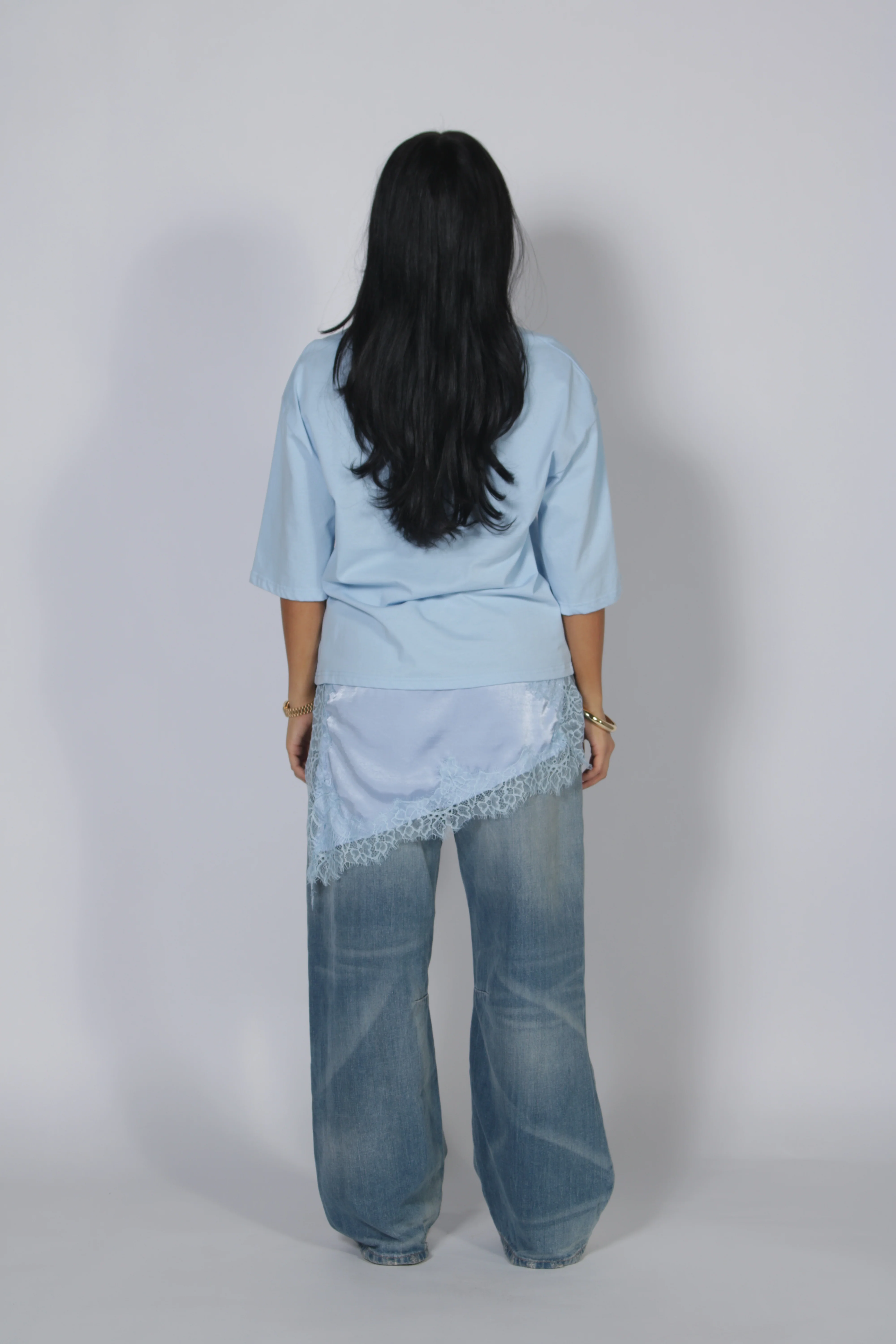 Lace shirt Blue - Image 2