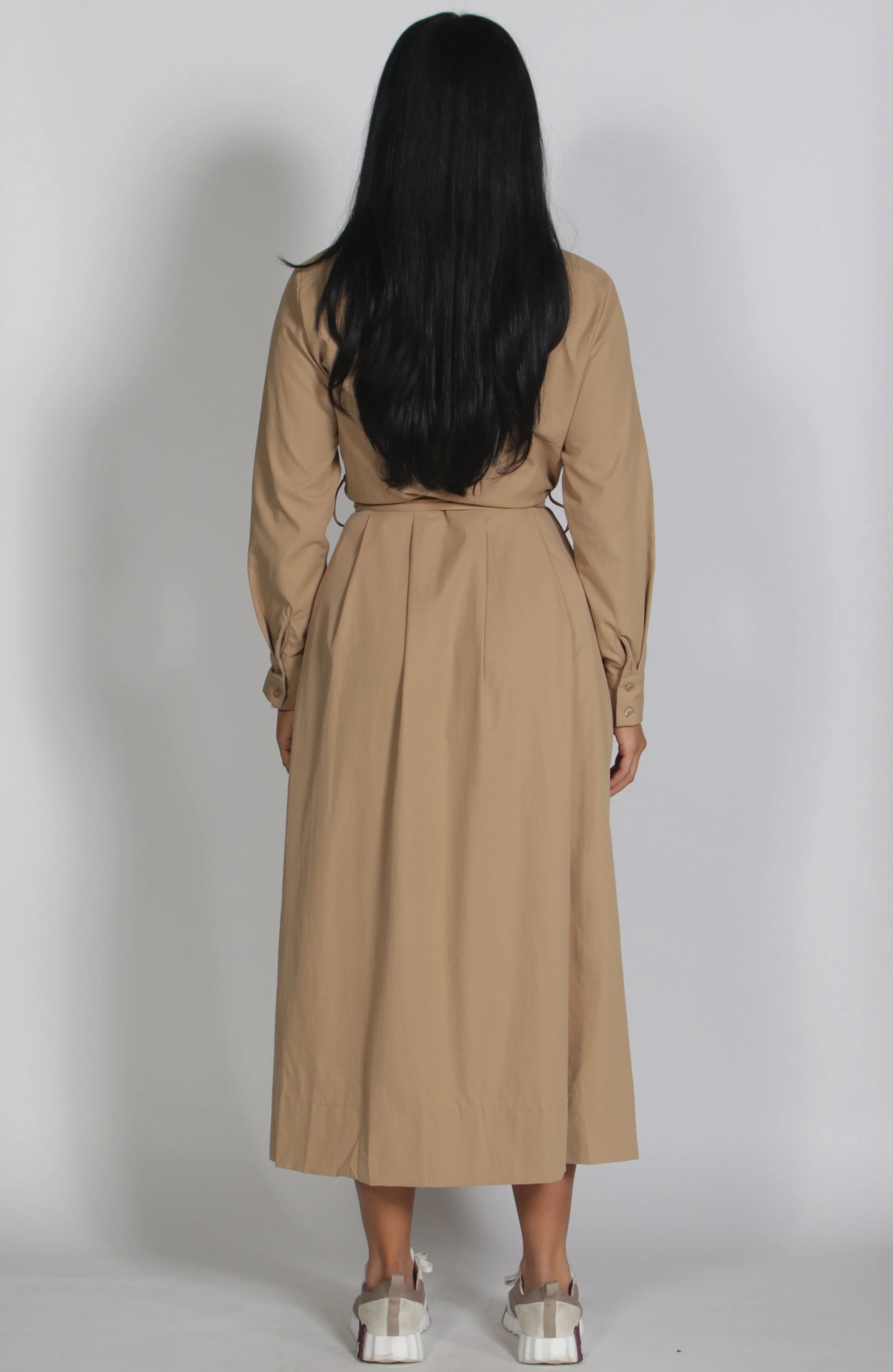 Lara longsleeve dress Camel - Image 2