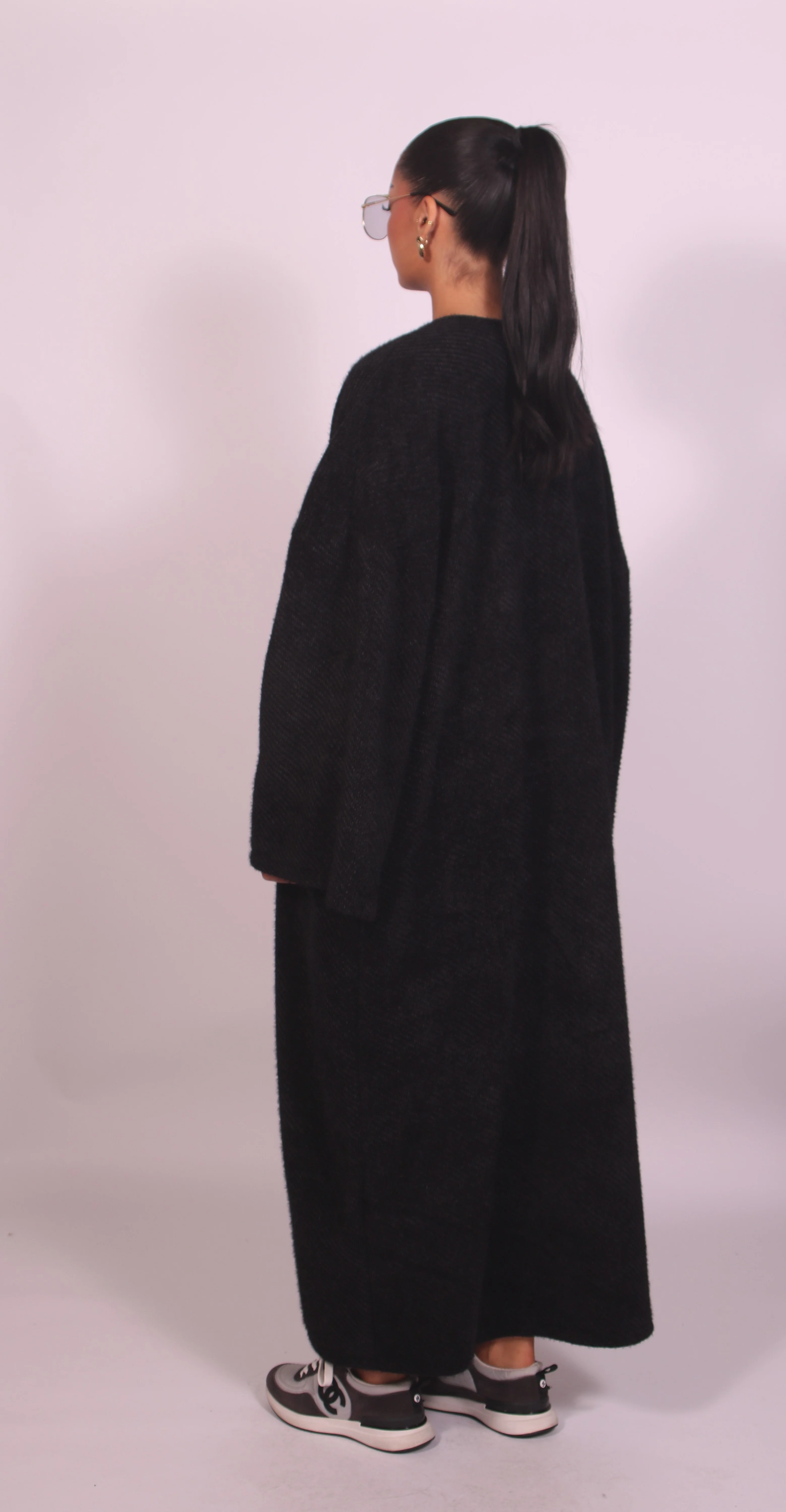 Longline Cardigan Black - Image 2