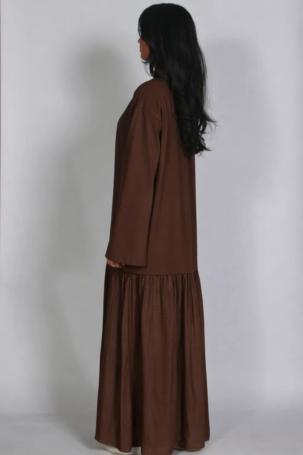 Mika longsleeve dress Choco - Image 2