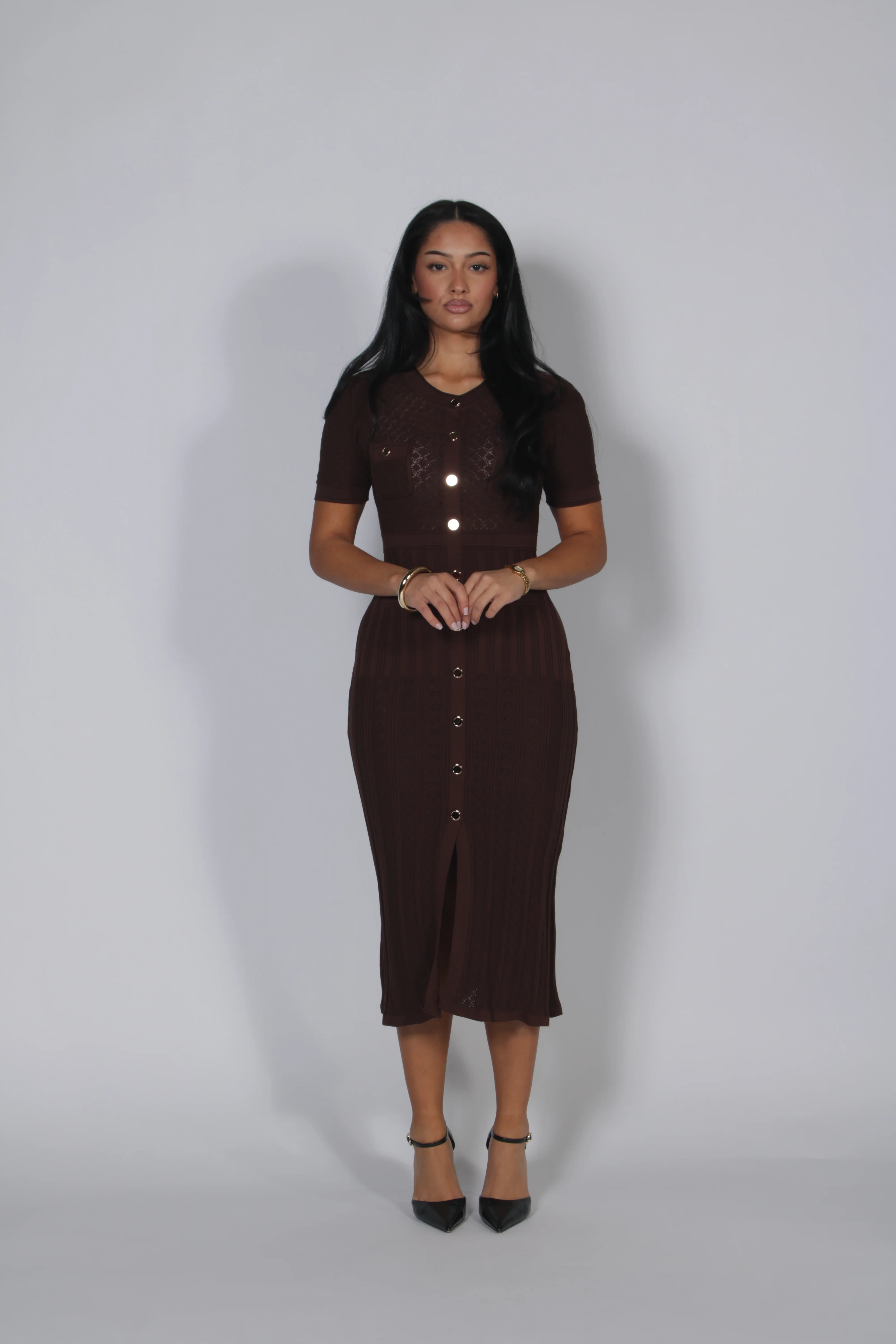 Sandra dress Brown