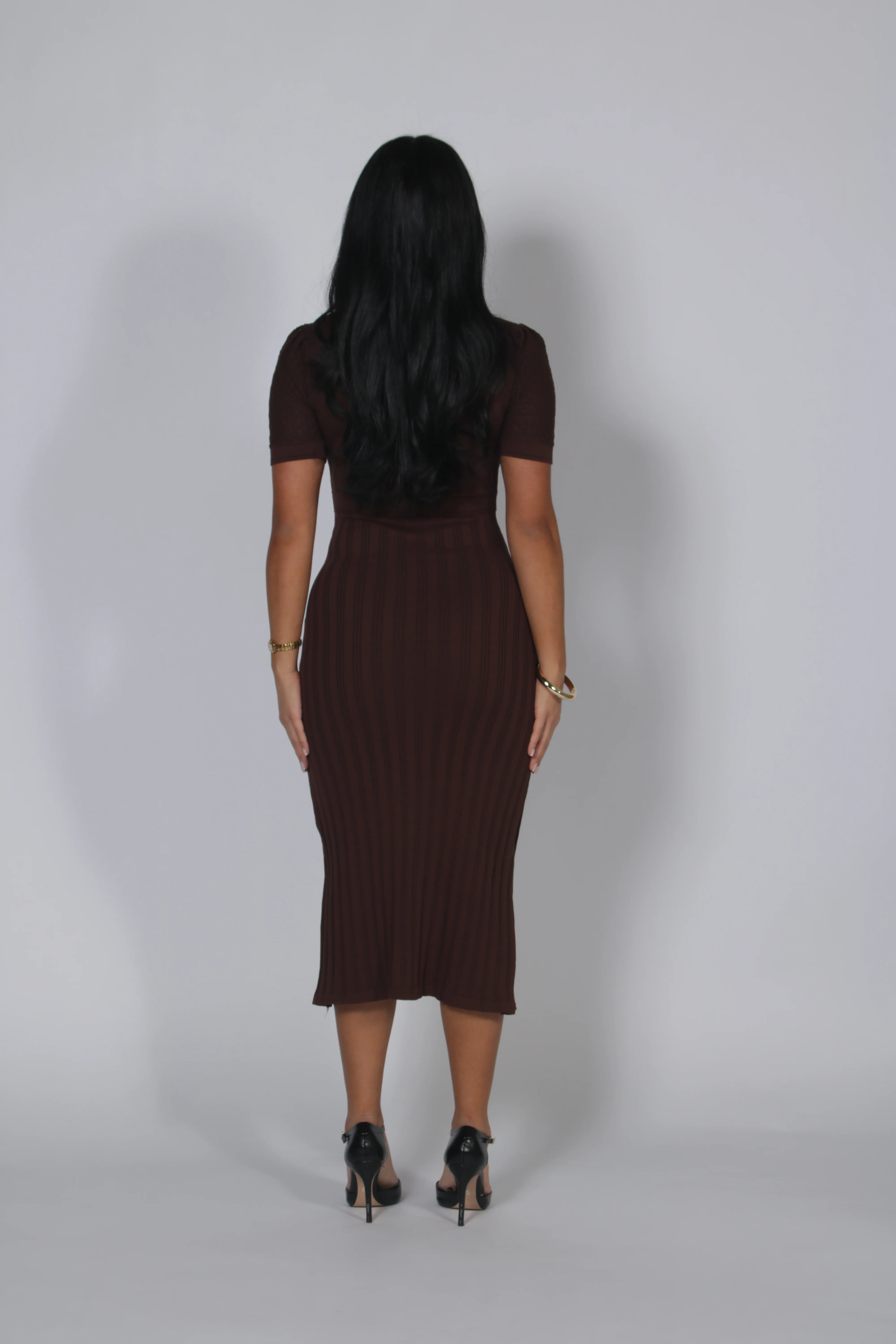 Sandra dress Brown - Image 2