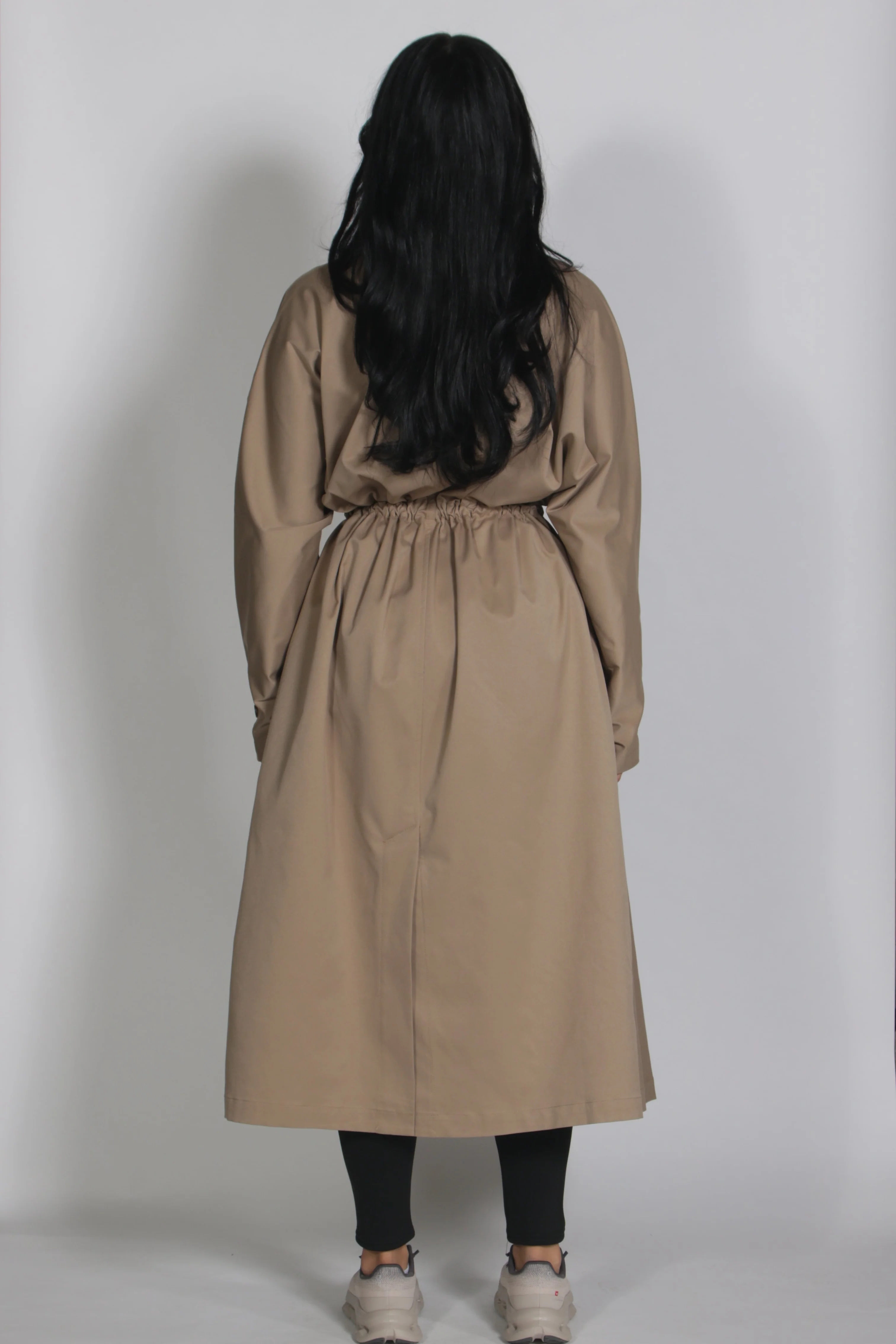 Zip up trenchcoat Beige - Image 2
