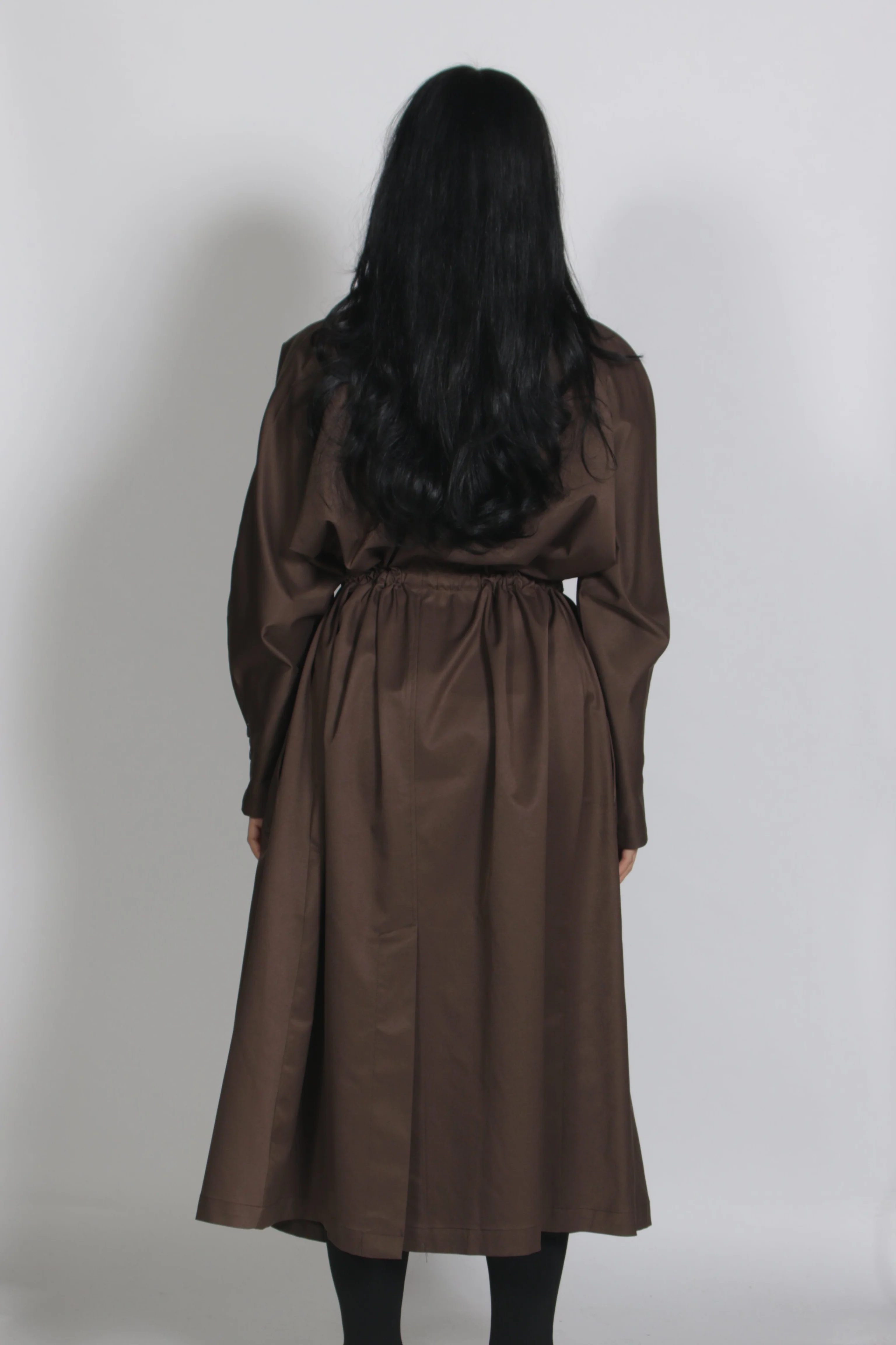 Zip up trenchcoat Olive - Image 2
